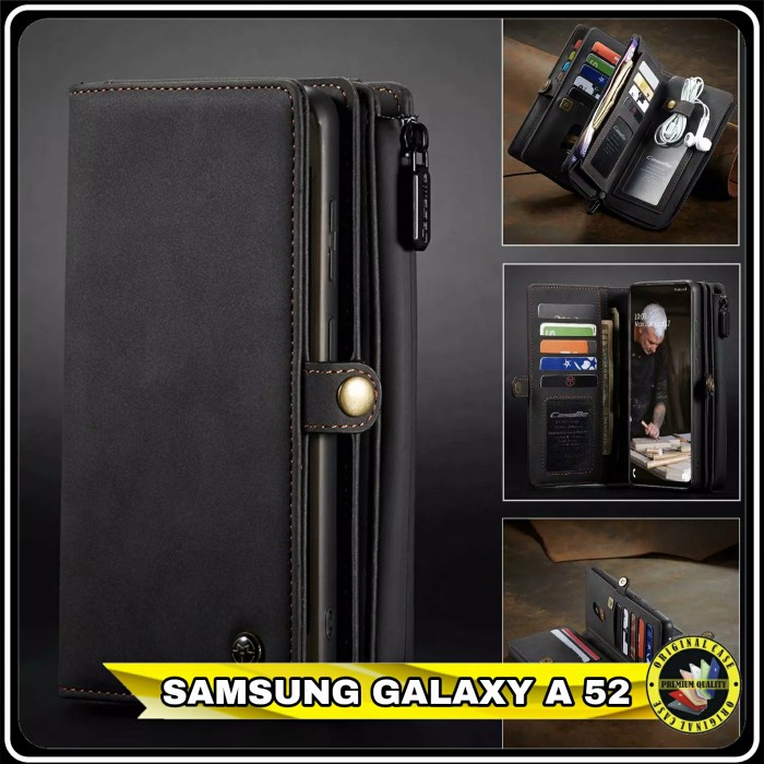 Casing Samsung Galaxy A 52 Flip Case Dompet Slot Card Cover Premium