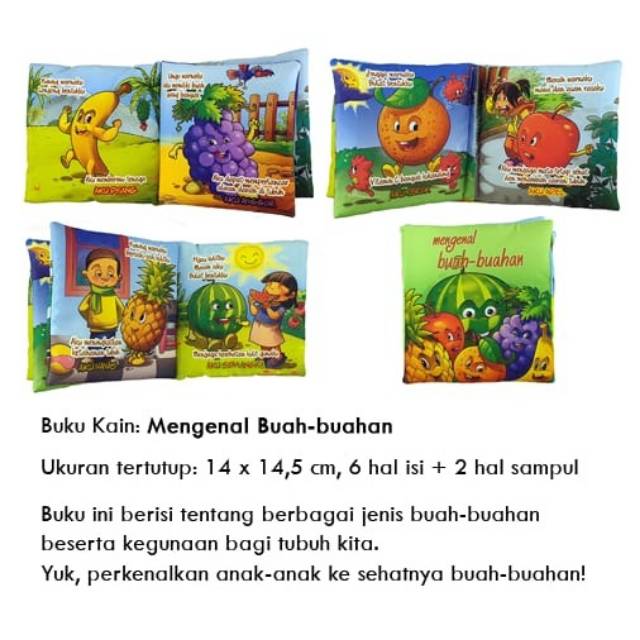 Softbook - Buku bantal - mengenal buah buahan