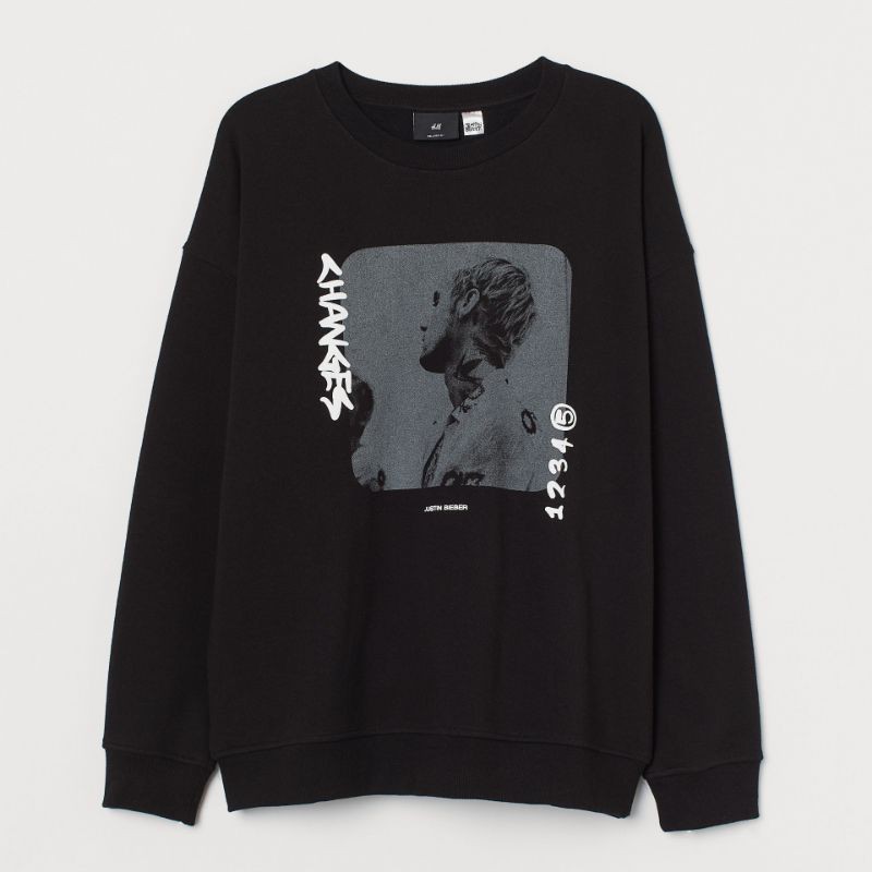 HM JUSTIN BIEBER / CHANGES BLACK SWEATSHIRT