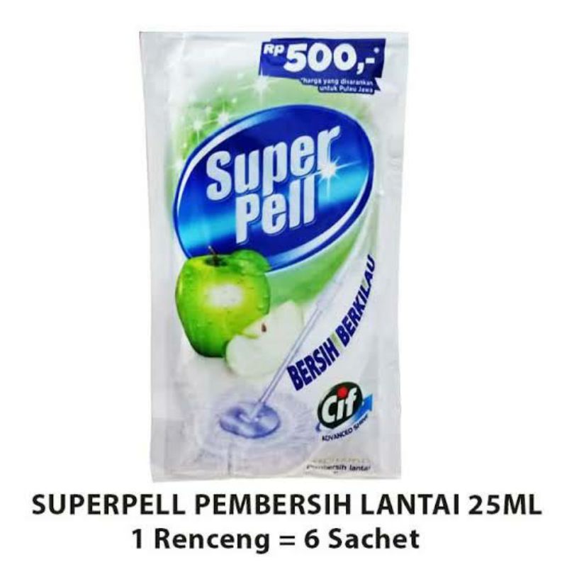 super pell sachet 1 renceng isi 6