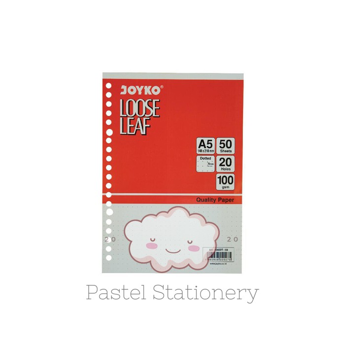 

Isi Loose Leaf Dot A5 100gr - Refill Binder Dotted Paper A5 Joyko