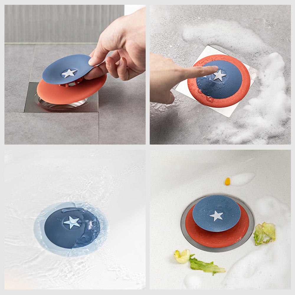 Shield Creative Press Floor Drain Cover Kitchen Sink Pool Filter Anti-blocking and Deodorant