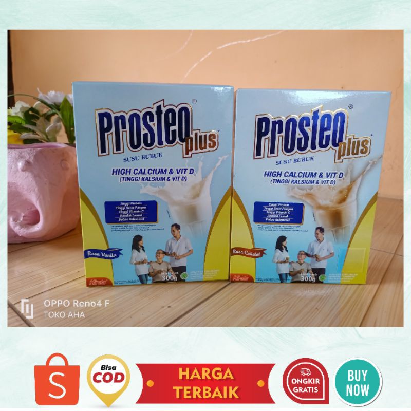 

Ready gratis packing kardus prosteo plus coklat vanila 300 gram