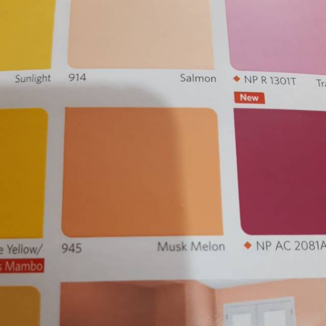 CAT TEMBOK VINILEX NIPPON PAINT WARNA MUSK MELON 945 ISI 5KG