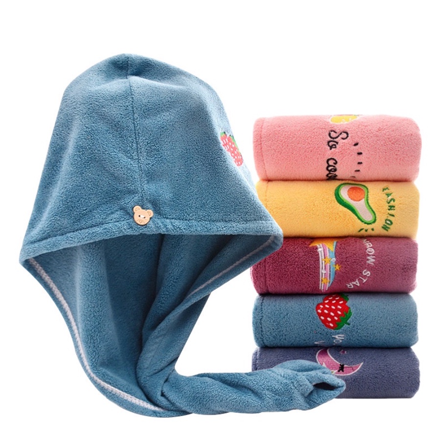 Handuk Rambut Handuk Pengering Rambut Bahan Microfiber Magic Towel Kepala Keramas Turban Keramas