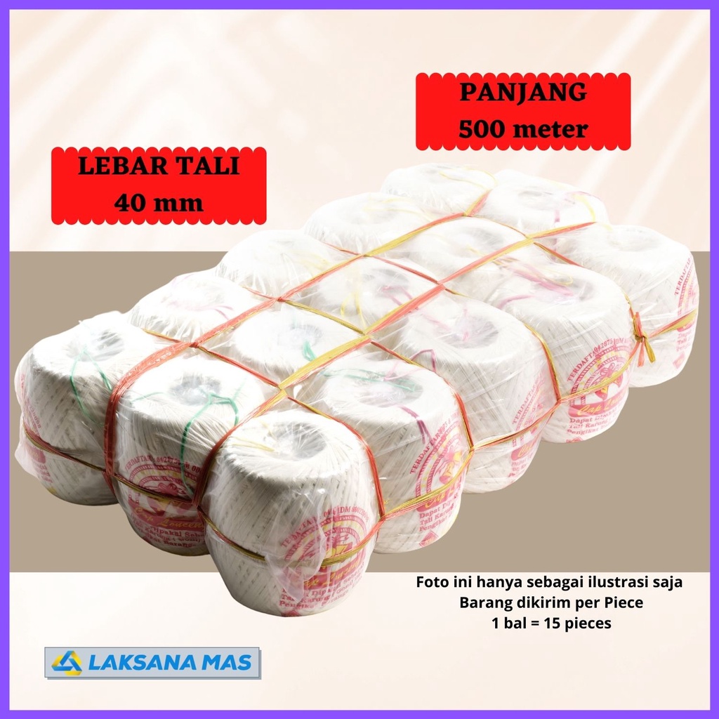 

gk Tali Rafia Plastik Laksanamas Merek Lonceng Warna Putih Susu di Jakarta/Tangerang/Depok/Bekasi