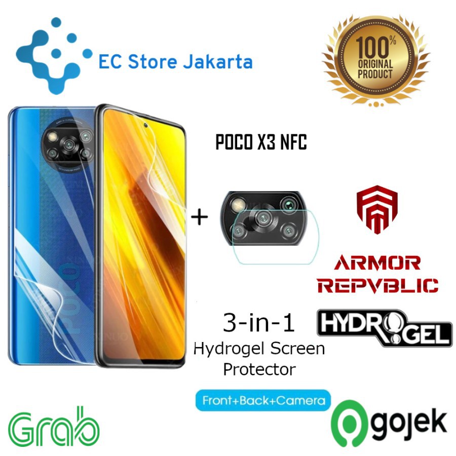 Armor Repvblic Hydrogel Screen Protector Xiaomi Poco X3 NFC 3-in-1