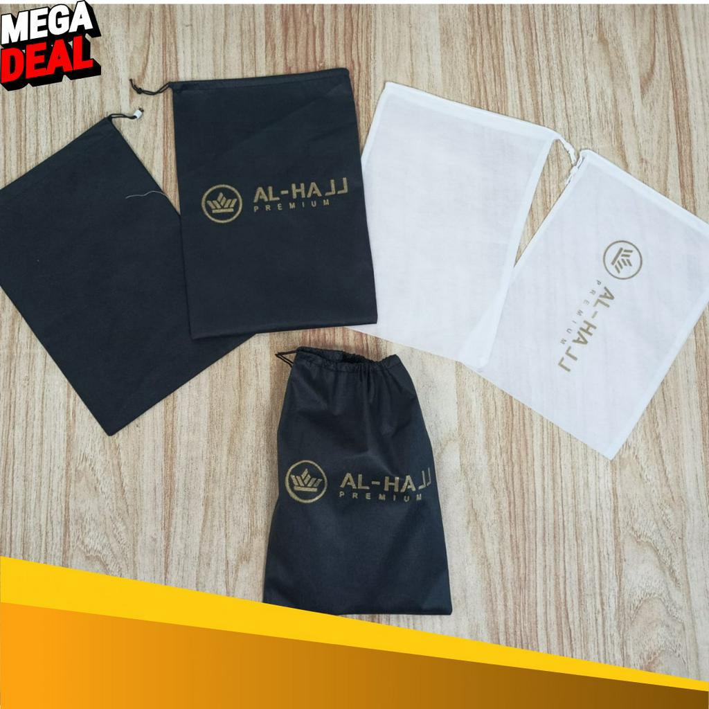 TERLARIZZZ Tas Spunbond Tali Serut uk 25x35cm  DUSTBAG POLOS ATAU DUSTBAG LOGO ALHAJJ  Dustbag Tas  