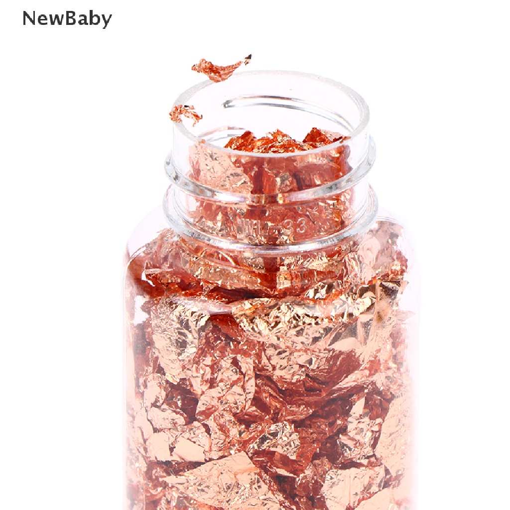 Newbaby 5g Kertas Foil Bentuk Daun Emas Untuk Dekorasi Nail Art DIY