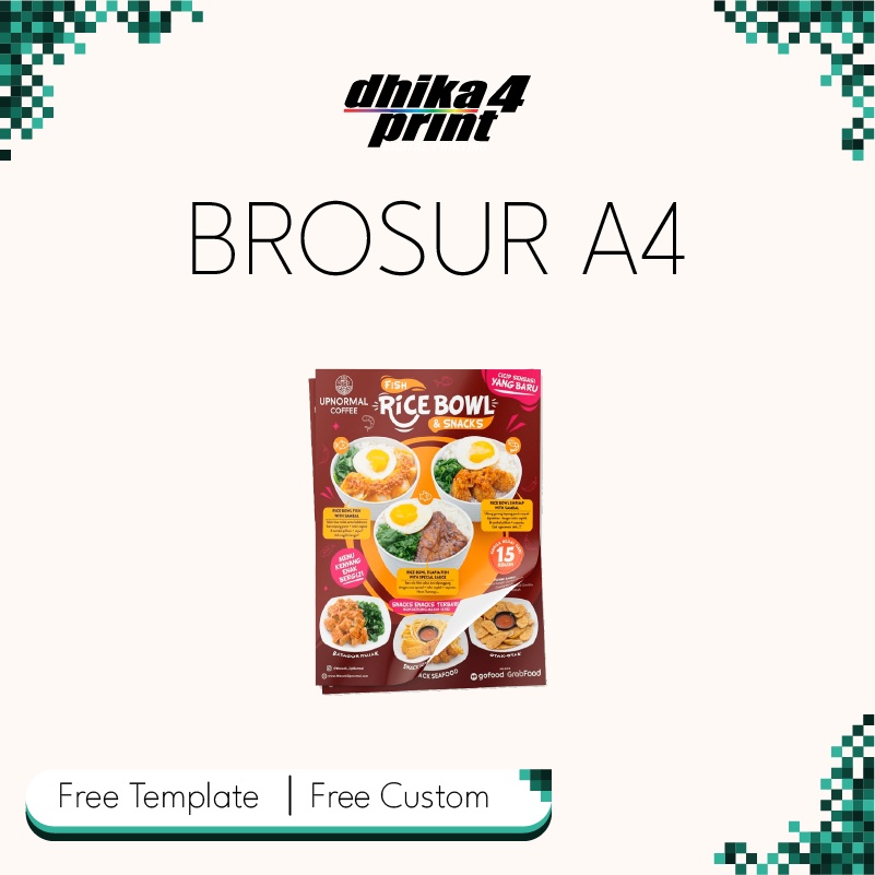 

Cetak Brosur A4/ Cetak Brosur Custom / Cetak Brosur per Rim
