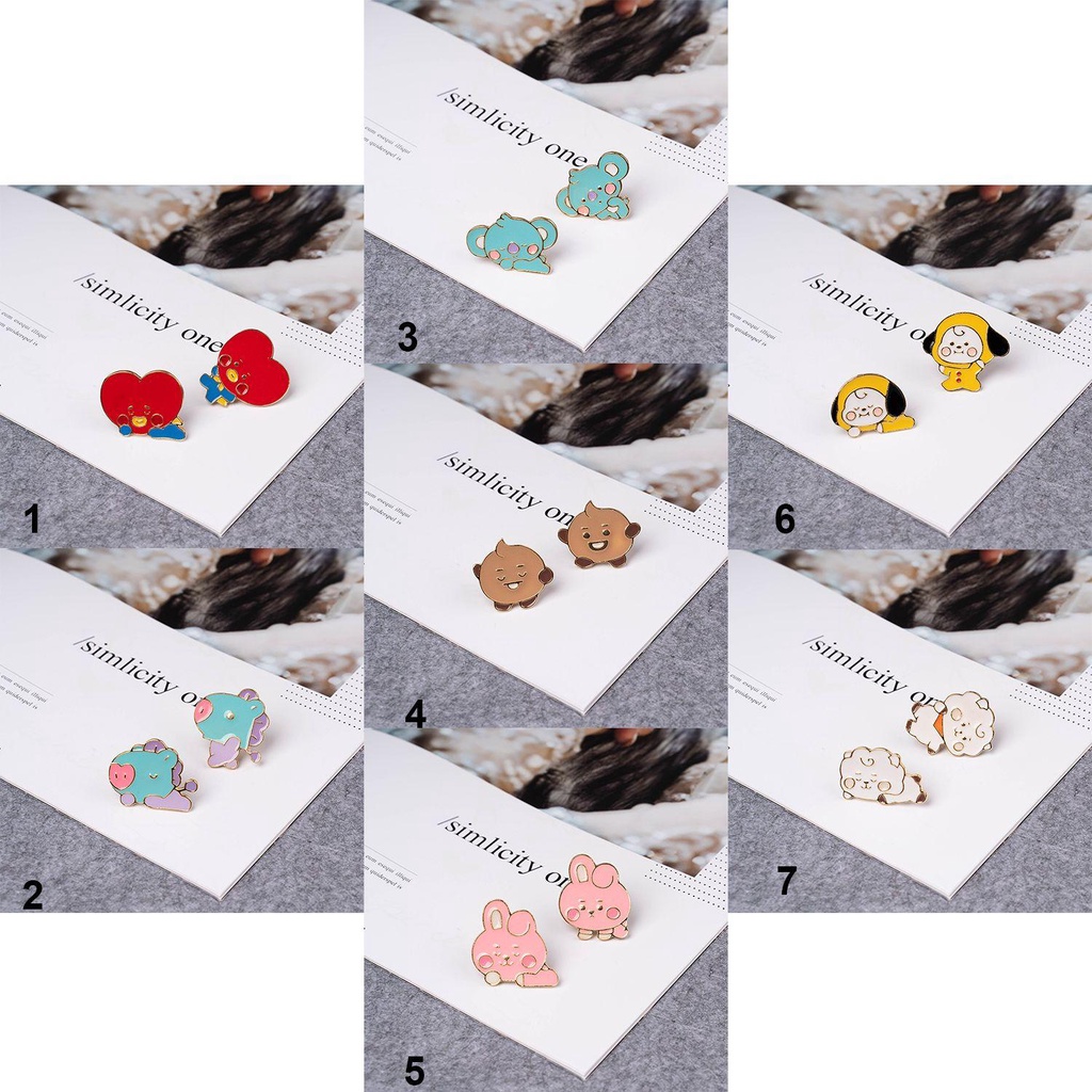 Lily BTS Bros Pakaian Accesories Dekorasi Pribadi Lencana Perhiasan Kerah Pin