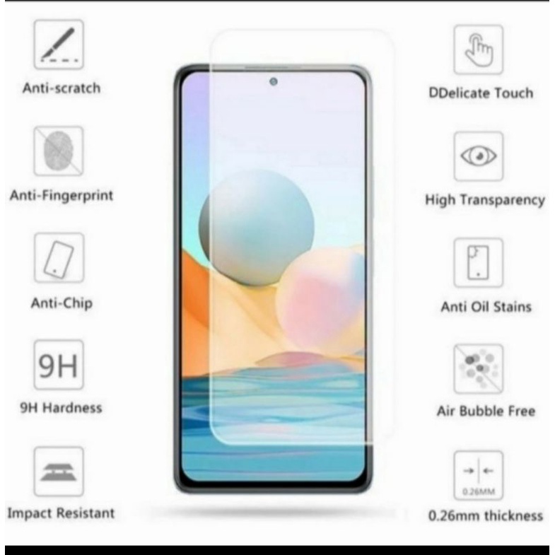 Xiaomi Redmi Note 10 5G tempered glass anti gores kaca bening