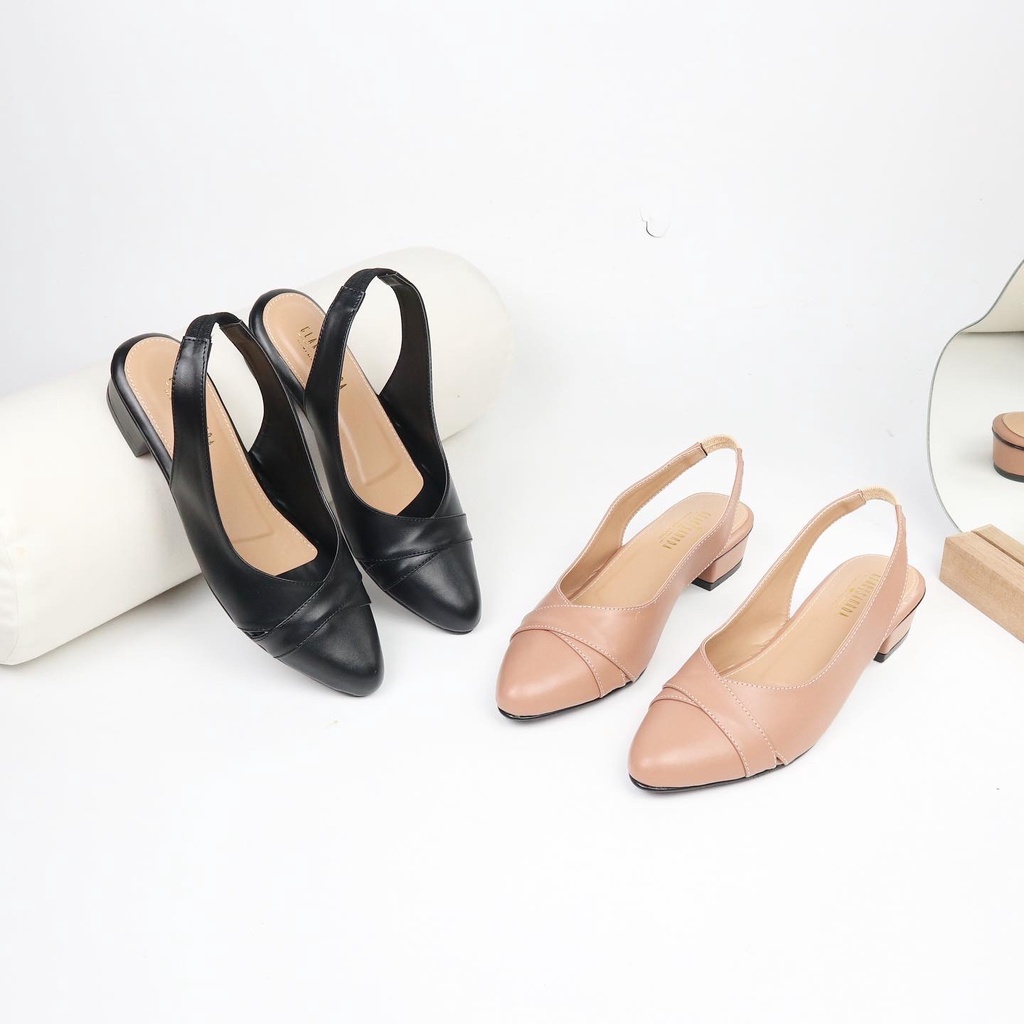 GLARISAMODA Levina heels 3 cm mules sepatu wanita