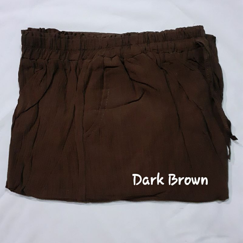 RUBY CRINKLE CULLOTE / CELANA KULOT CRINKLE PREMIUM-Dark Brown