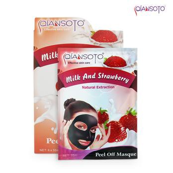 Qiansoto Peel Off Mask Milk and Strawberry (Qiansoto Masker Peel Off Susu dan Stroberi)