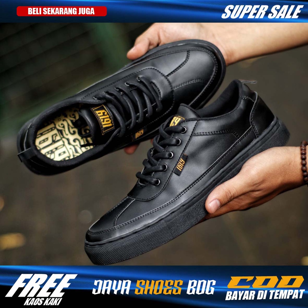 STUNT|Sepatu Sneakers Casual Kasual Jalan Polos Ori Pria Cowo Footwear