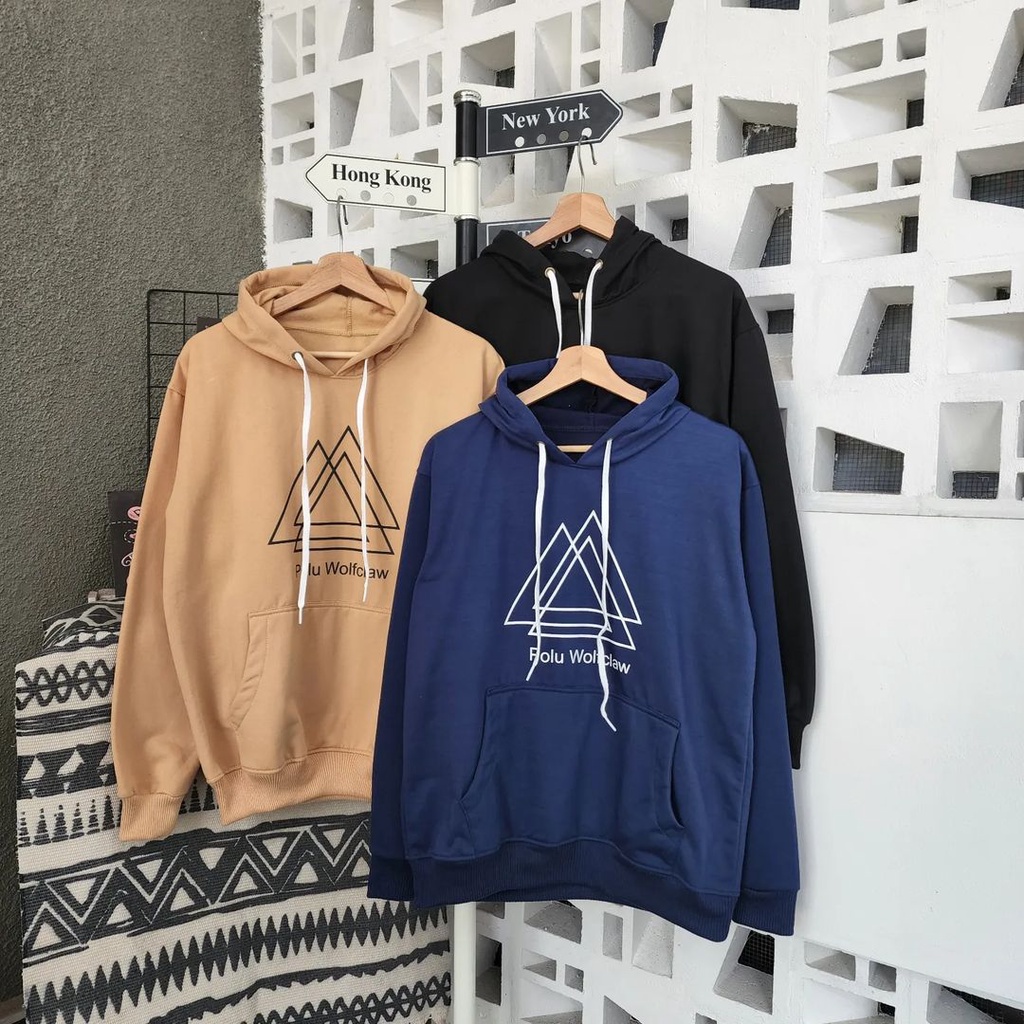 Zanah Style Wanita Terbaru Polu Triangle Hoodie Bahan Pleece Korean Style