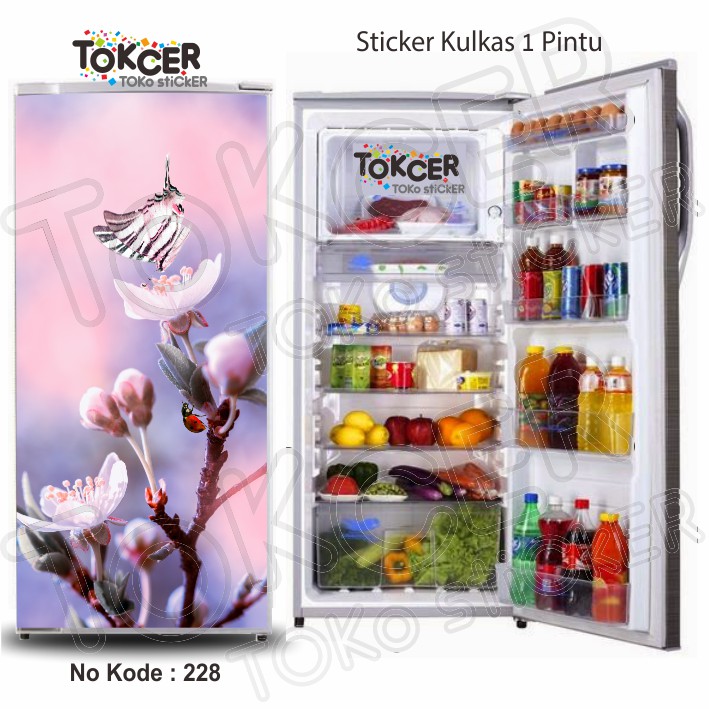 Stiker Kulkas 1 dan 2 Pintu Bunga Tulip