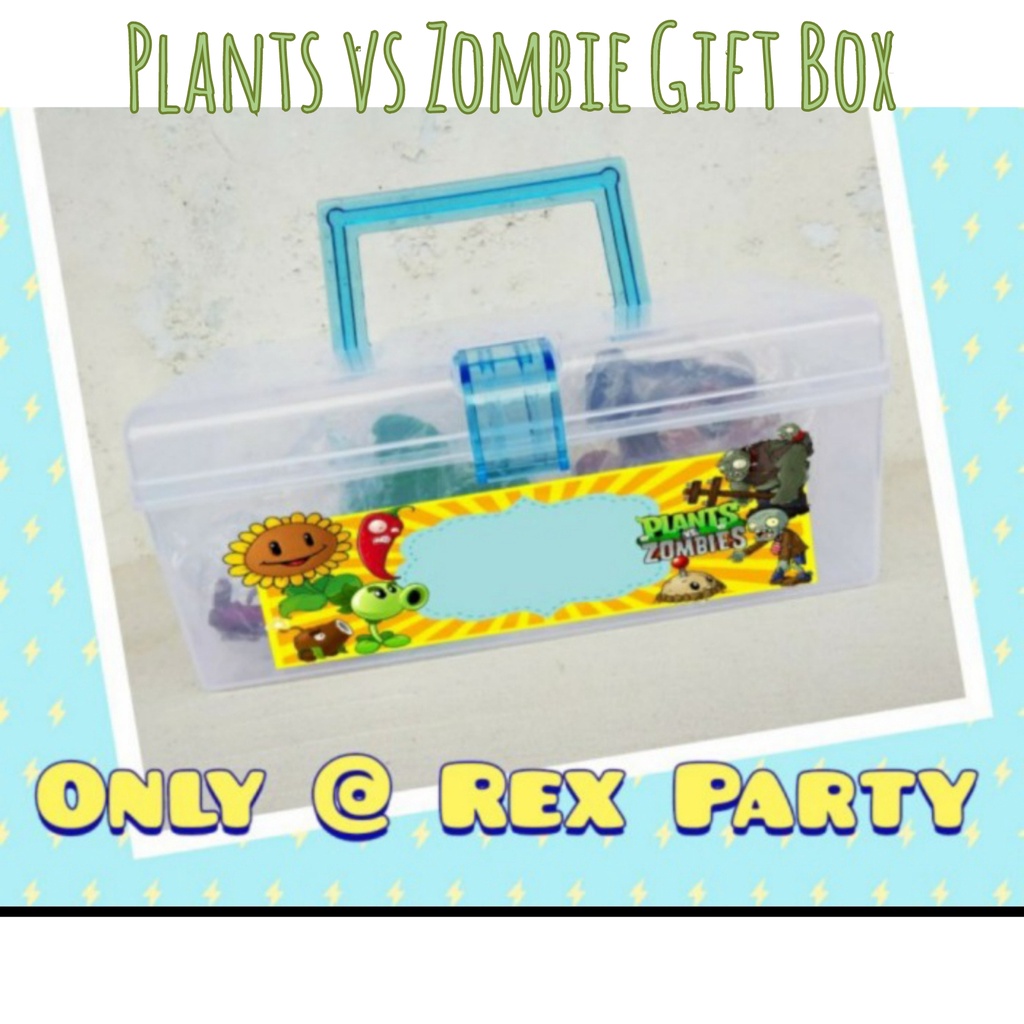 Plants vs Zombies Gift Box plus Sticker/Kotak Hadiah Plants vs Zombies/Kotak simpan mainan Plants vs