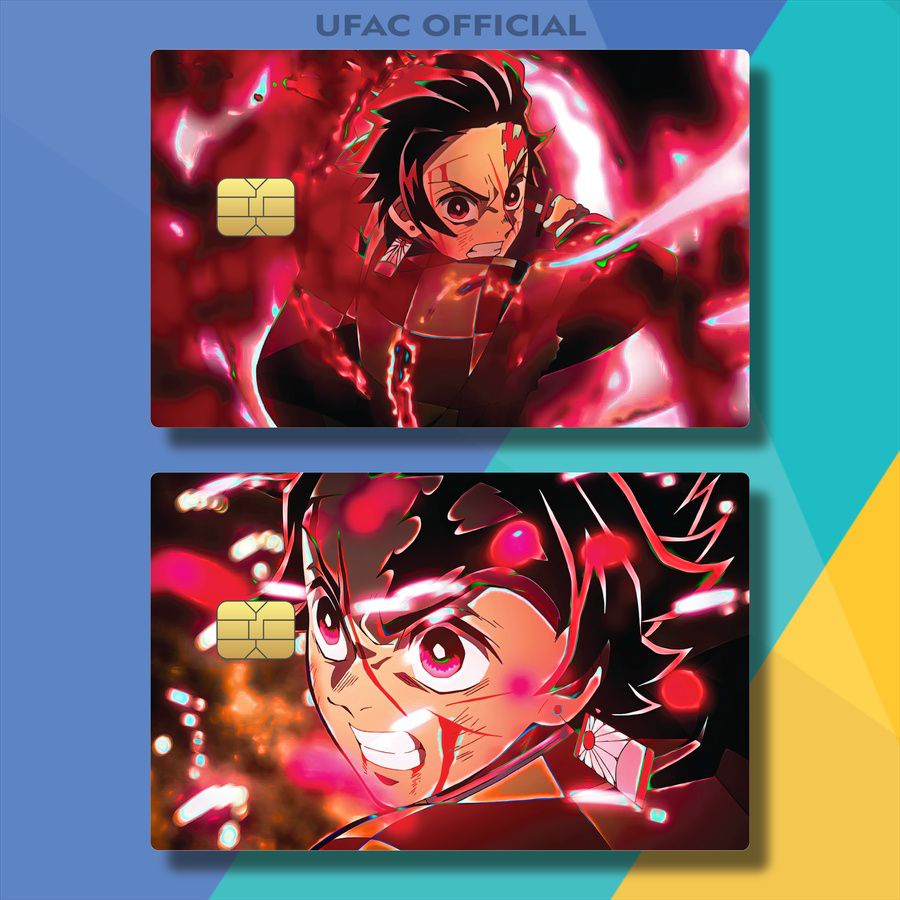 STICKER KARTU ANIME 9 PILAR KIMETSU NO YAIBA HOLOGRAM 0FNJS/1OBCN/ GARSKIN KTP FOTO ANIME KIMETSU NO