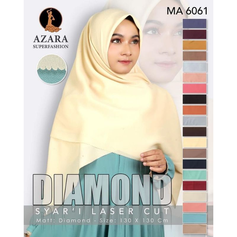 Hijab Segi Empat SYAR'I LC DIAMOND 130X130 ORI BY AZARA