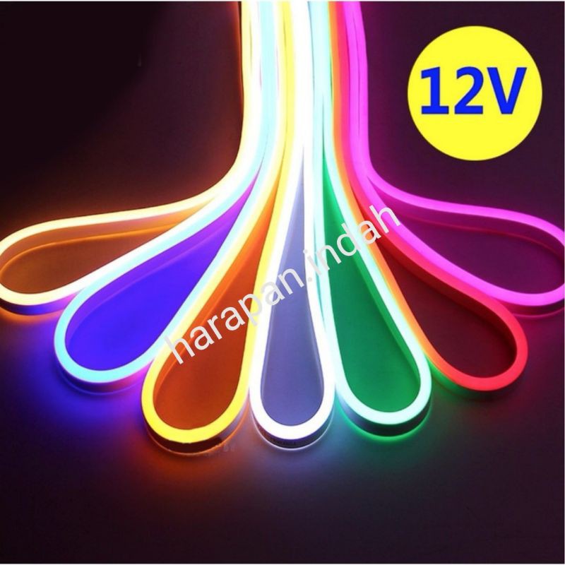 Lampu led neon flex 12v 5m /Led strip flexible 5m dc 12v IP65 waterproof