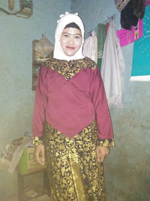 Couple Vivian Seroja Lumbung Batik Maura Couple - Sania Ruffle Couple Batik Modern