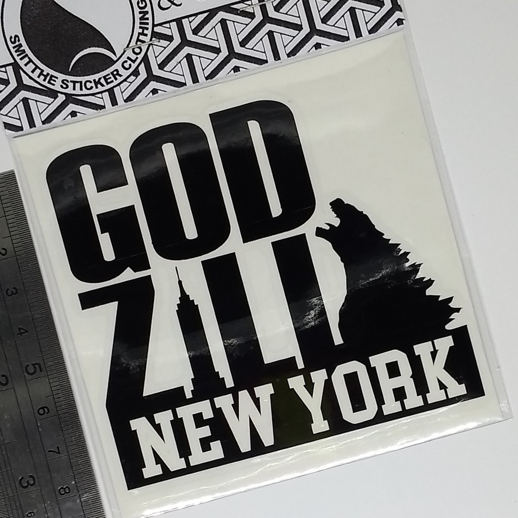 Stiker Godzilla New York v.1 Cutting Sticker Mobil Motor 8cm