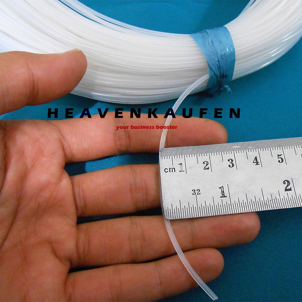 Selang Piping Pandepun Kecil Diameter Total 1,7 mm Diameter Lubang 0,5 mm Harga Per Rol isi 80 Meter