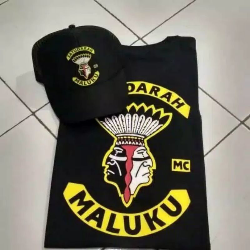 KAOS SATU DARAH MALUKU BONUS TOPI // KOAS MALUKU BONUS TOPI T-SHIRT KAOS MURAH SABLON DIGITAL PRINT