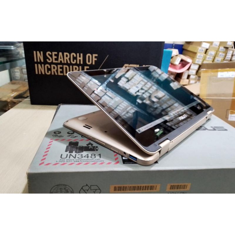 NOTEBOOK LAPTOP SECOND ASUS FLIP TOUCHSCREEN  12 INCH ZOOM WIFI WEBCAM SIAP PAKAI MULUS RAM 4GB HDD 