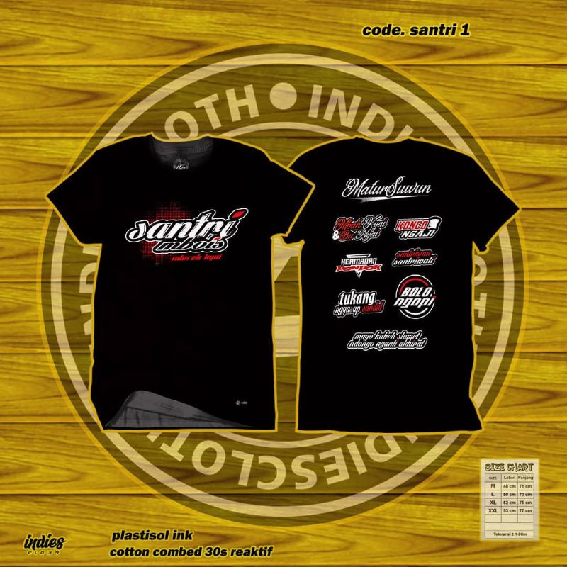 KAOS SANTRI MBOIS TERMURAH/KAOS SANTRI MBOIS NEW VERSION//KONCO NGAJI BOLO NGOPI