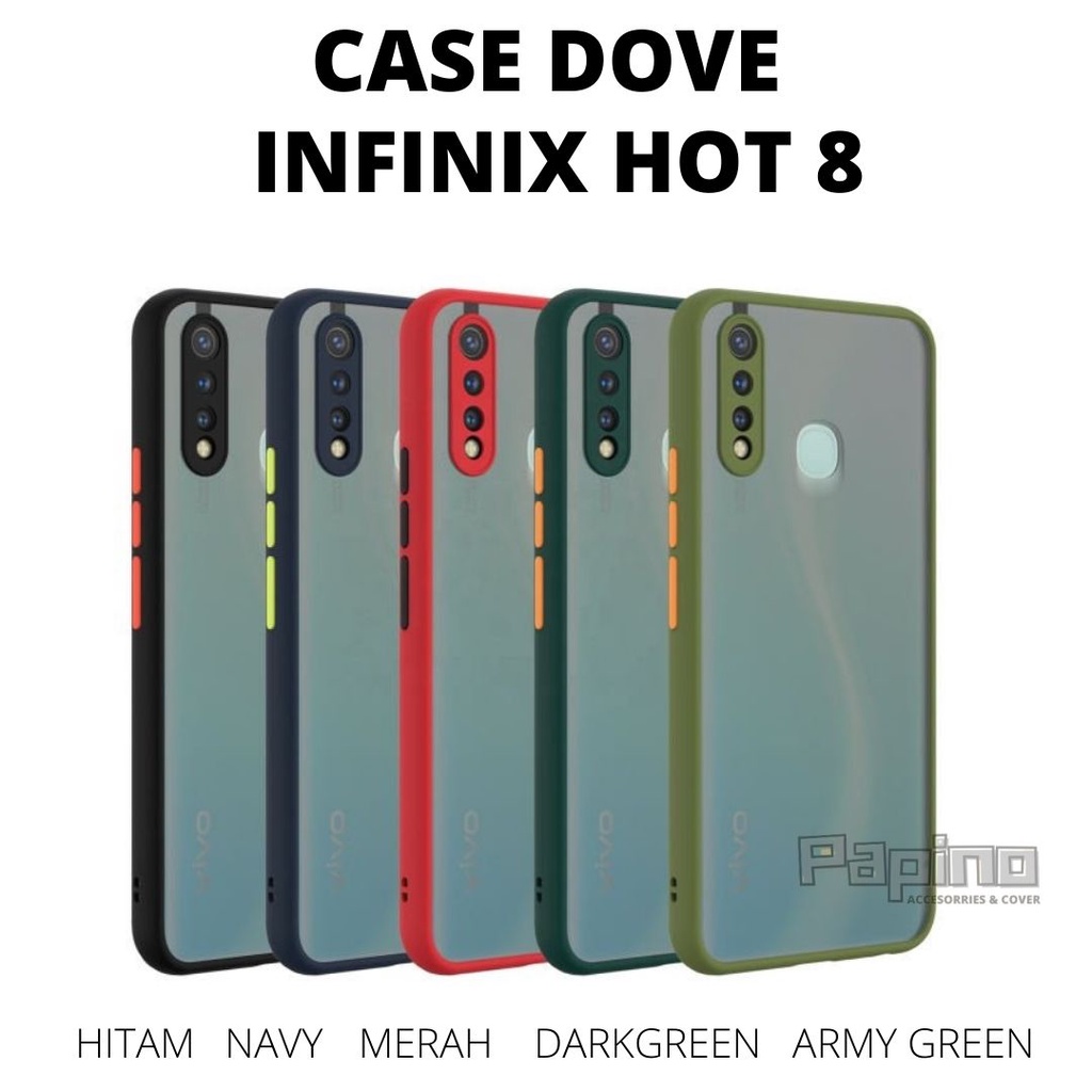 PAPINO Case Dove INFINIX HOT 8 Silikon Softcase Handphone