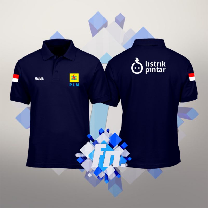 KAOS POLO SHIRT PLN LISTRIK PINTAR BISA CUSTOM REQUEST