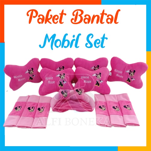 Bantal Mobil Headrest Kepala Sandaran Sepasang Nyaman | Bantal Mobil Headrest Kepala dan Leher 13 pcs Paket | Bantal Leher Mobil 13in1 Kepala dan Sandaran Headrest