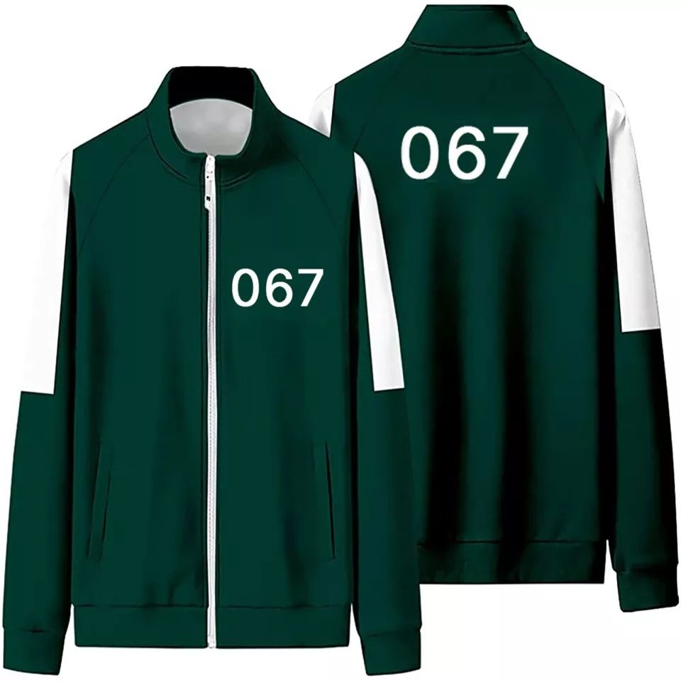 Jaket Pria Termurah Berkualitas - SQUID GAME Zipper Army