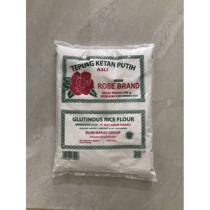 

MURAH! (1 PCS) TEPUNG KETAN PUTIH ROSE BRAND | 500gr