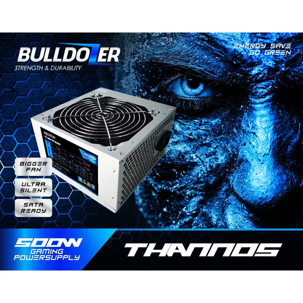 Power Supply BULLDOZER 500W PSU 500 Watt Fan 12cm