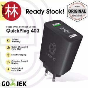 Uneed UCH403 QuickPlug Smart Charger QC 3.0 with LED Display