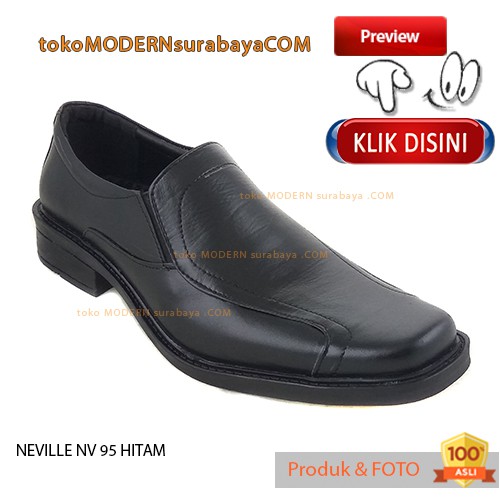 NEVILLE NV 95 HITAM sepatu pria sepatu pantofel slip on