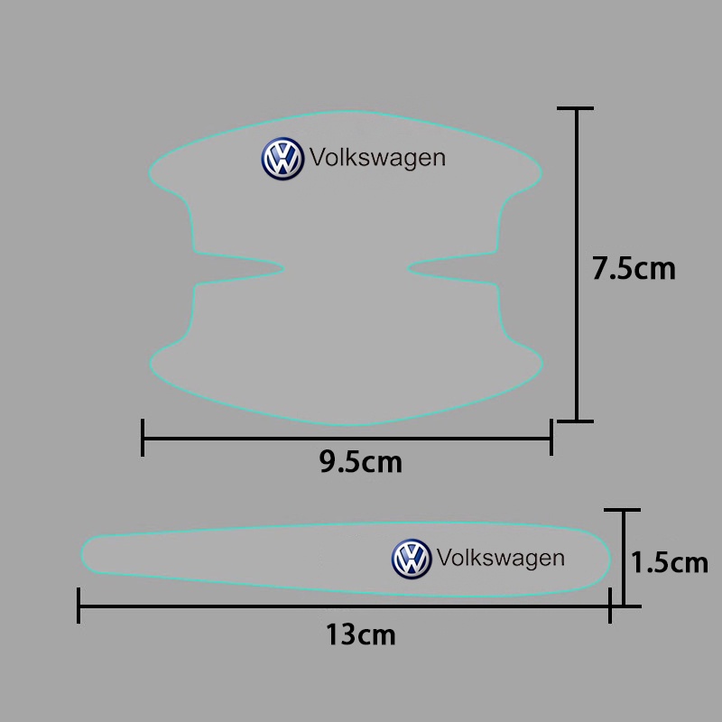 8pcs Stiker Gagang Pintu Mobil Transparan Anti Gores Untuk Volkswagen Golf Tiguan Polo Touran Golf GTl Passat T-Roc