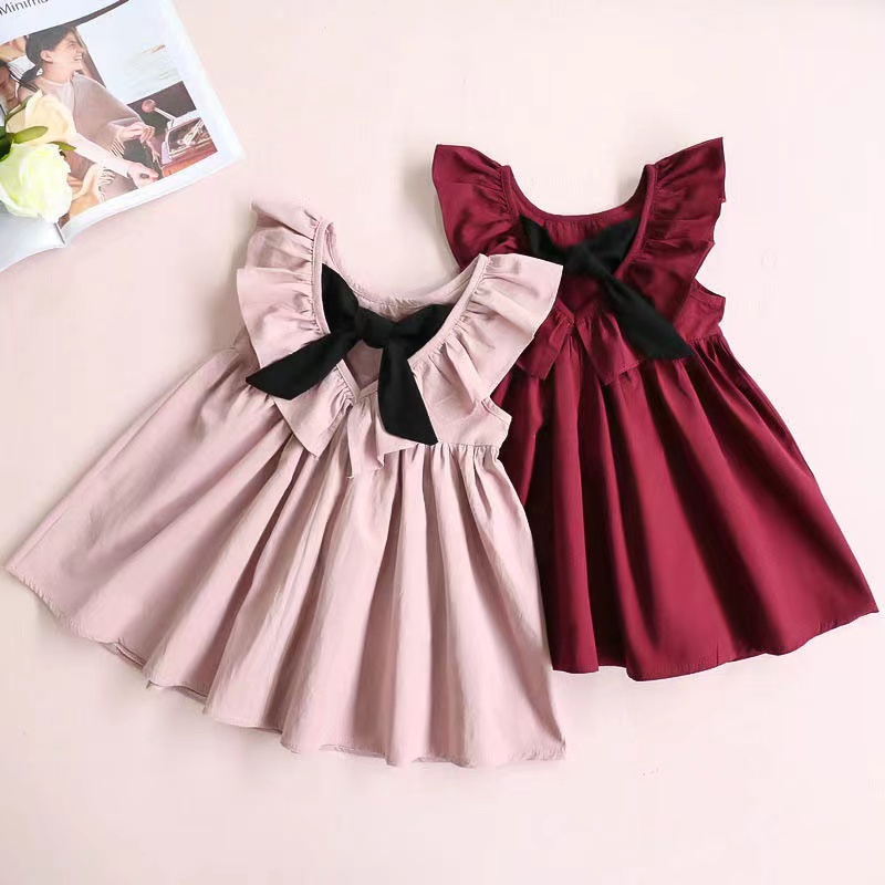 Dress anak Perempuan Korean Girls Sleeveless Cotton Dress