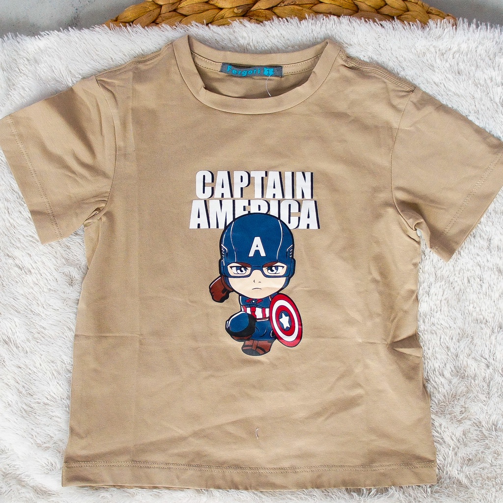 FERGORI Kaos Lengan Pendek Captain America B1088