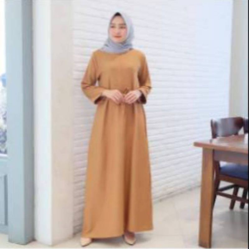 Britni pearl dress maxi baju gamis fashion muslim remaja wanita