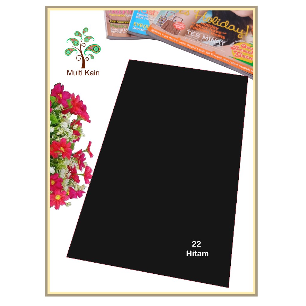 Bahan multi Kain Rayon Uniqlo mukena Meteran dan Grosir Quality Super-22 hitam