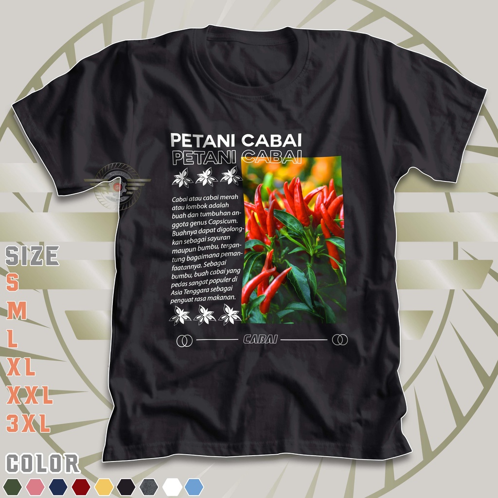 KAOS PETANI CABAI | Baju Pejuang Perkebunan Kebun Cabe | Komunitas Bos Muda Milenial Pejuang Rupiah