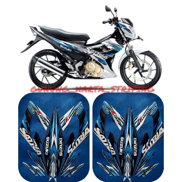 Striping Stiker Lis Les Body Motor Full Set Suzuki Satria Fu F150 Facelift 2013 Standar Original War