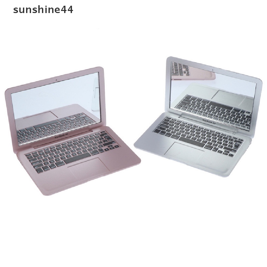 Sunshine Mainan Cermin Saku mini Bentuk laptop Transparan Untuk Anak Perempuan