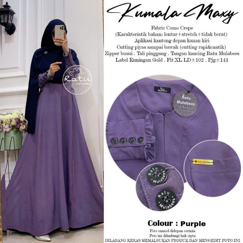 KUMALA MAXY RATU / GAMIS TERMURAH / ORI RATU