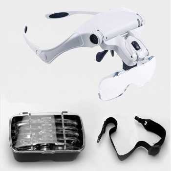 

Kacamata Service Pembesar Jam 5x Magnifier 2 LED - 9892B2